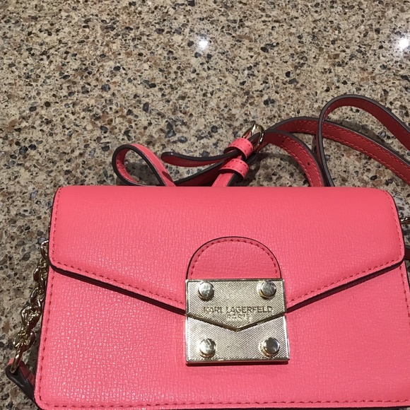Karl Lagerfeld crossbody , never used, beautiful pink colour - Picture 1 of 4